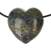 Sodaliet hart doorboord inclusief koord