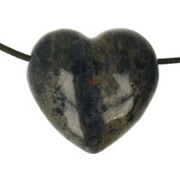 Sodaliet hart doorboord inclusief koord