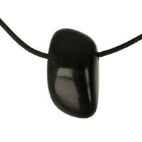 Jade zwart  doorboord + koord