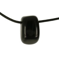 Jade zwart  doorboord + koord