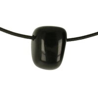 Jade zwart  doorboord + koord