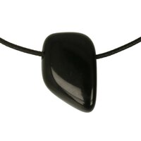 Jade zwart  doorboord + koord