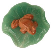  Goudsteen (  Goldfluss )  kikker op jade