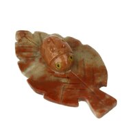 Speksteen uit Peru Lieveheersbeestjes op blad