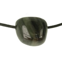 Hematiet met  groene Jaspis doorboord