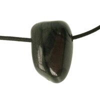 Hematiet met  groene Jaspis doorboord