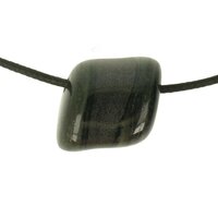 Hematiet met  groene Jaspis doorboord