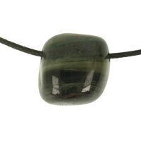 Hematiet met  groene Jaspis doorboord