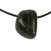 Hematiet met  groene Jaspis doorboord