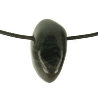 Hematiet met  groene Jaspis doorboord