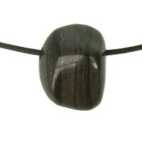 Hematiet met  groene Jaspis doorboord