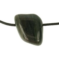 Hematiet met  groene Jaspis doorboord