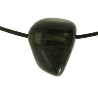 Hematiet met  groene Jaspis doorboord