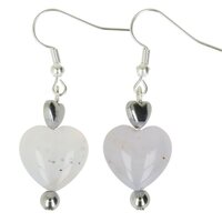 Avaloniet-blauwe-chalcodoon oorbellen met klein hartje