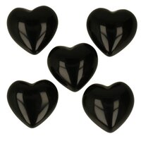 Zwarte obsidiaan hart 2 cm
