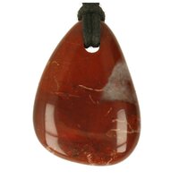 Regenboog Jaspis doorboord + koord