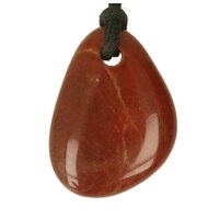 Regenboog Jaspis doorboord + koord