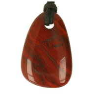 Regenboog Jaspis doorboord + koord