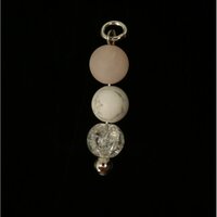 Hanger rozenkwarts en howliet Fire and ice kwarts