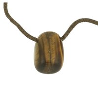 Tijgeroog ( goud )incl bruin koord