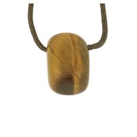 Tijgeroog ( goud )incl bruin koord